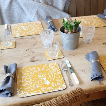 Vibrant scandinavian style placemats Placemat Ideas That Will Not Overpower Any Other Decorations