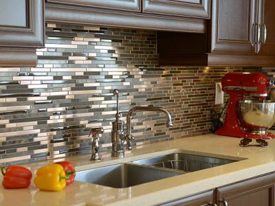 Interior of brand new kitchen in north american residence.