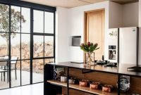 Large black metal kitchen island