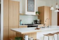 Large kitchen island with white countertops