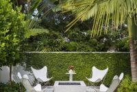 Tropical-style plants in the garden