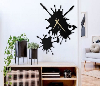 Black asymmetric wall clock Outlandish Wall Clocks Ideas To Add A Special Flair To Any Living Space