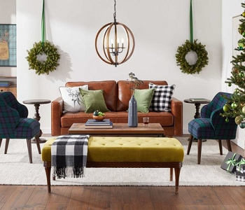 Brown leather couch with plaid accent chair Types Of Accent Chair To Pair With Brown Leather Couch For The Best Look