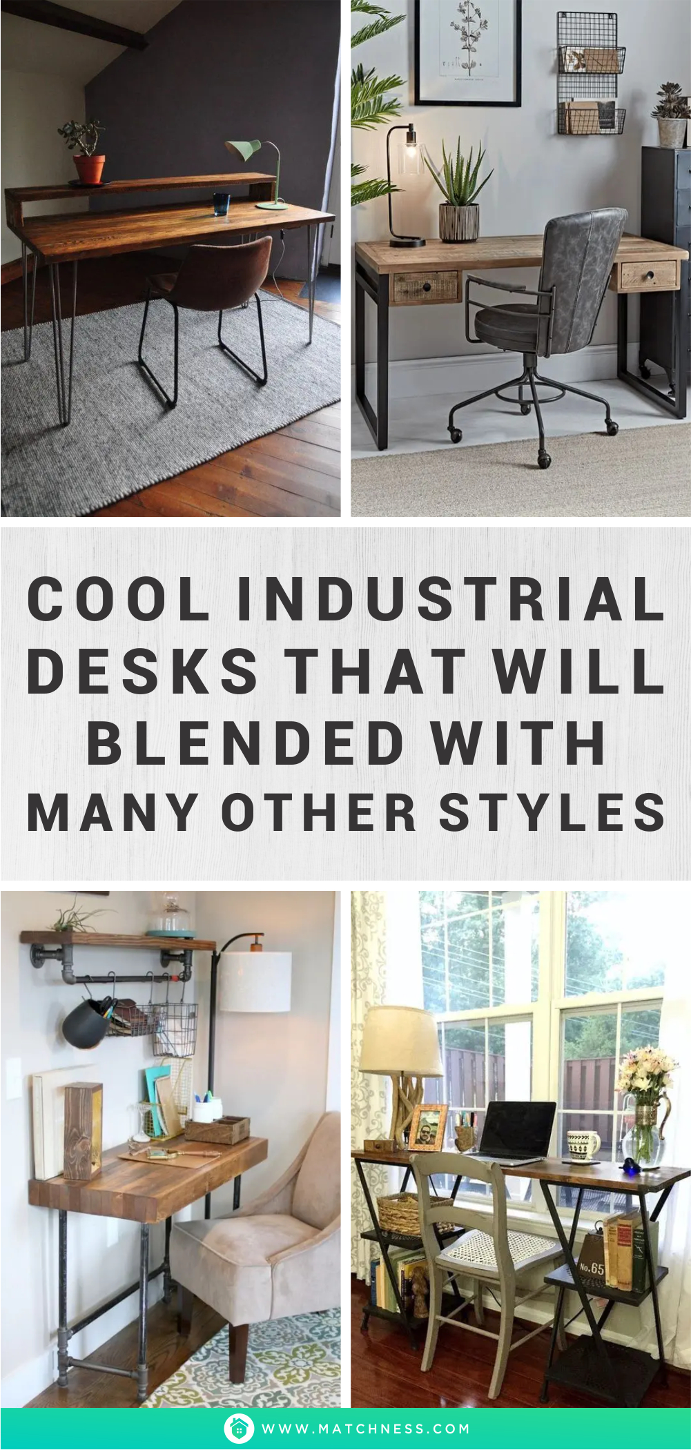 Cool industrial desks that will blended with many other styles1