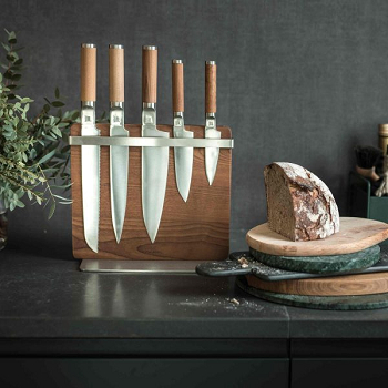 Magnet wood knife holder Incredibly Stylish Knife Holder Ideas To Keep Everyone Safe In The Kitchen 