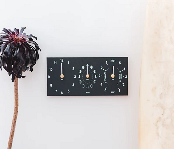 Moon phase, time, and tide wall clock Outlandish Wall Clocks Ideas To Add A Special Flair To Any Living Space