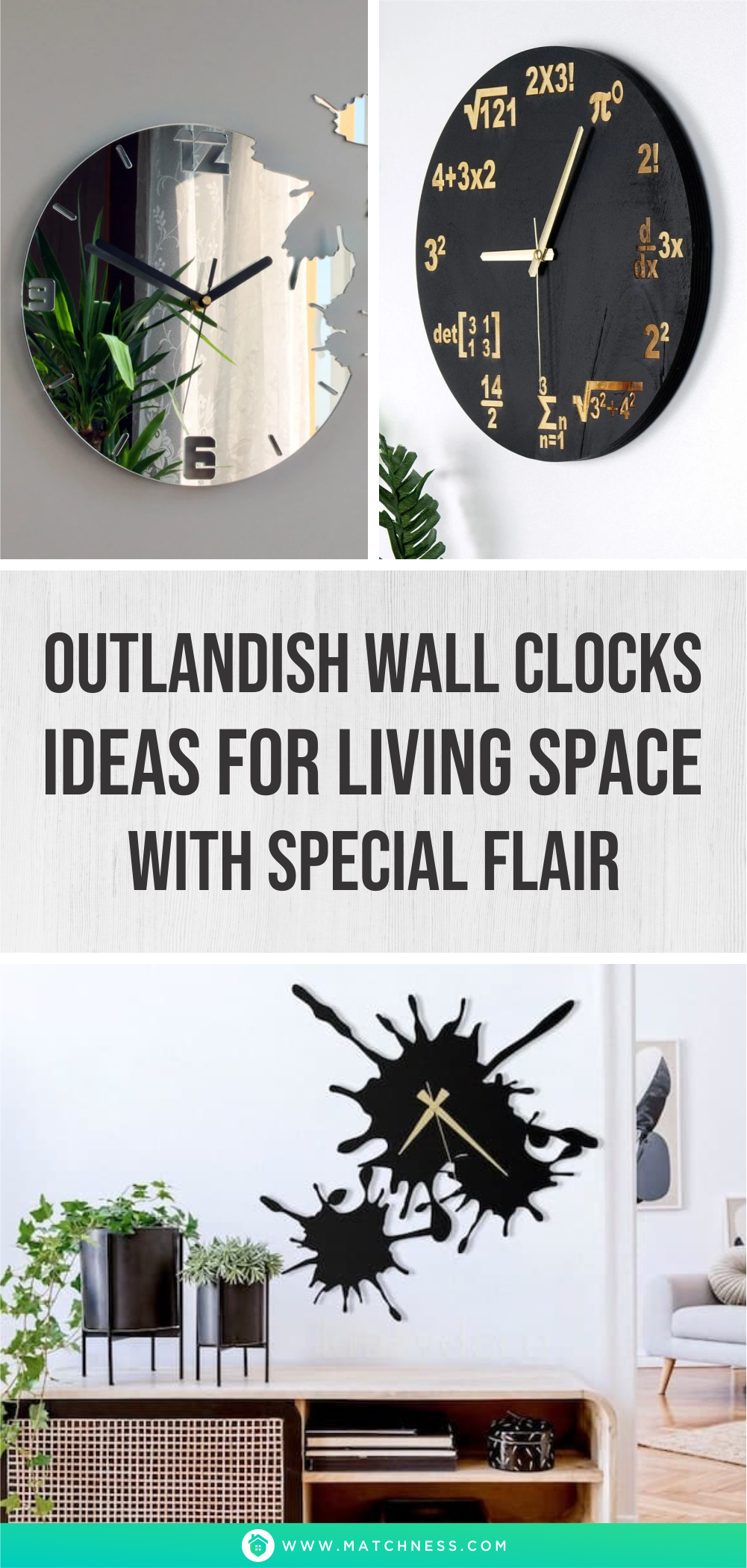 Outlandish wall clocks ideas for living space with special flair1