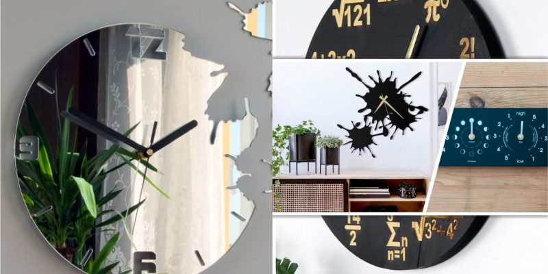 Outlandish wall clocks ideas for living space with special flair2