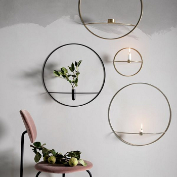 Pov circle wall mounted vase Charming Bud Vase Ideas To Have Impressive Botanical Home Decoration