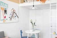 Tiny apartment design with all the necessary attributes for a single living 3
