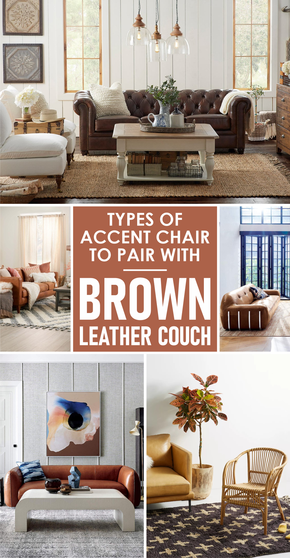 Types of accent chair to pair with brown leather couch for the best look 1
