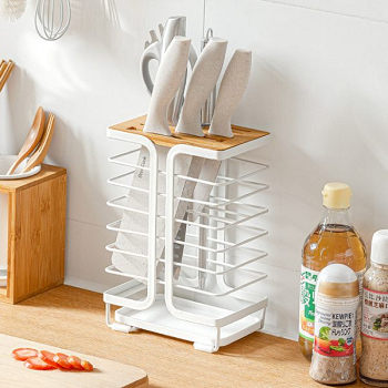 Wood-white knife holder Incredibly Stylish Knife Holder Ideas To Keep Everyone Safe In The Kitchen 