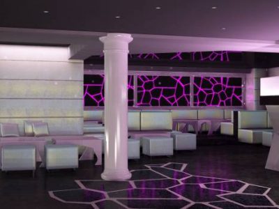 3d rendering of a night club interior design