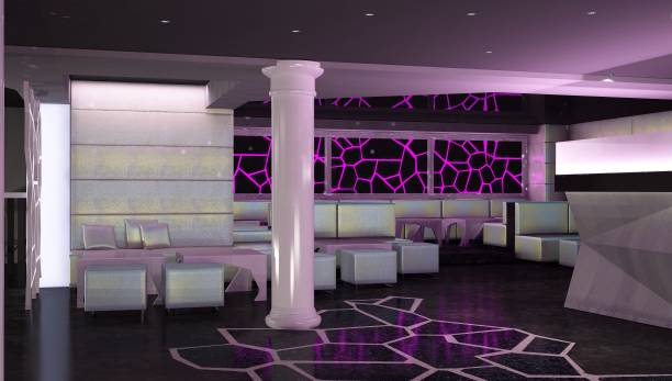 3d rendering of a night club interior design