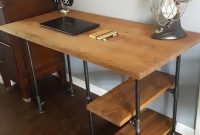 Modern industrial desk made of wood