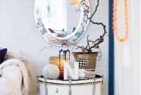 Nightstand made of a large drum