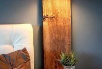 Stained wooden nightstand