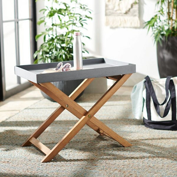 A folding tray-table for outdoor Effortless Enjoyable Outdoor Side Table Ideas As The Most Interesting Piece