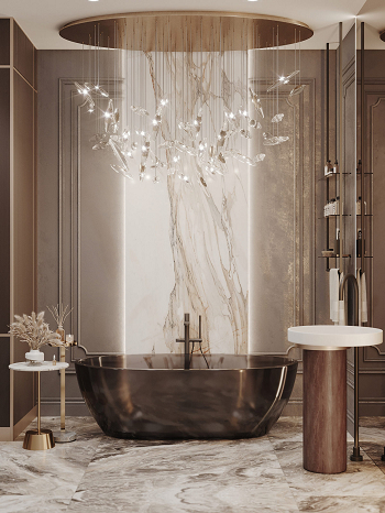 Bathroom 1 Striking Neoclassic Interior Style For Luxurious And Timeless Look Apartment
