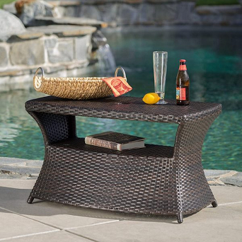 Black wicker side table Effortless Enjoyable Outdoor Side Table Ideas As The Most Interesting Piece