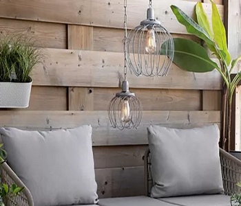 Flower shape lights Spellbinding Lighting Ideas In Garden Room For Delightful Summer House