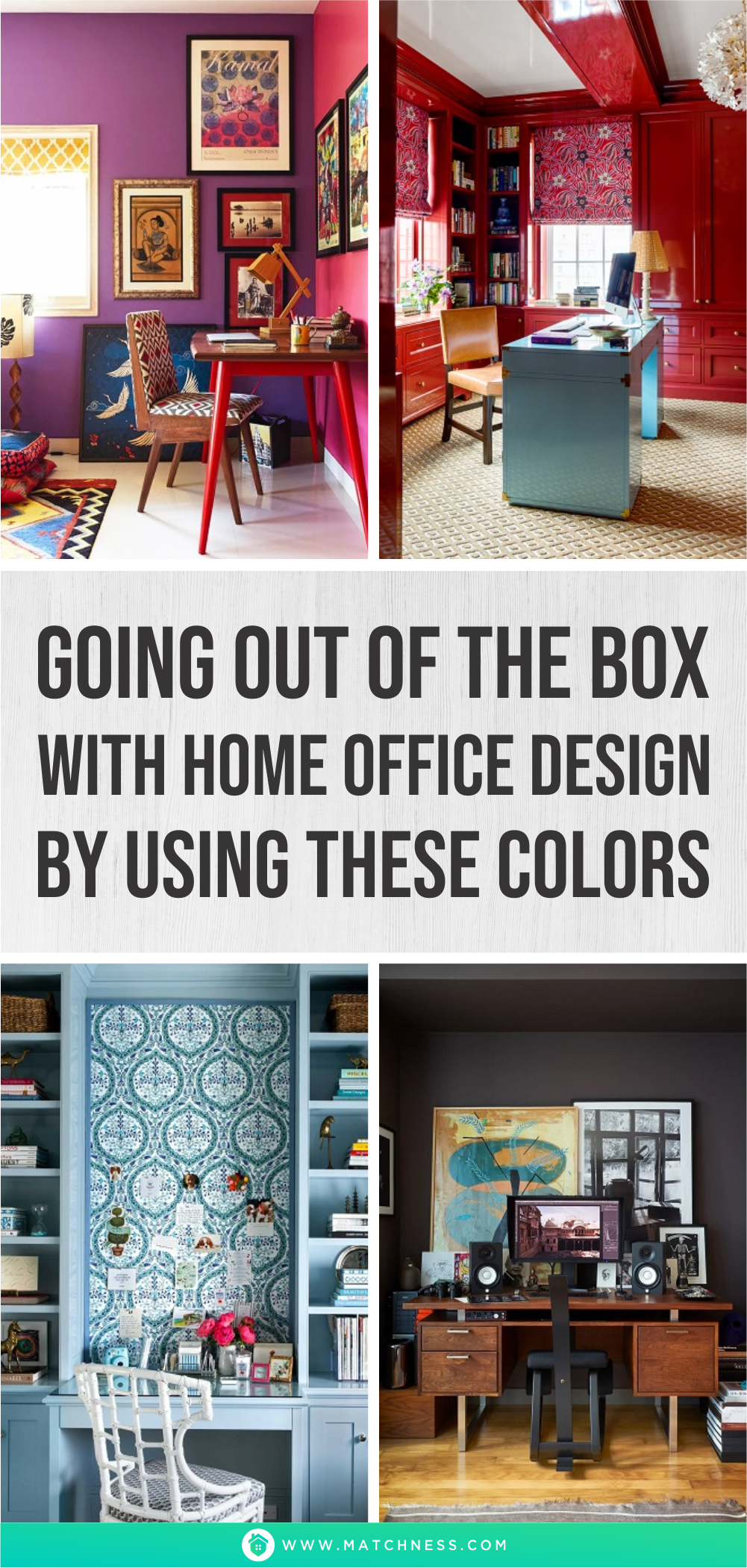 Going out of the box with home office design by using these colors1