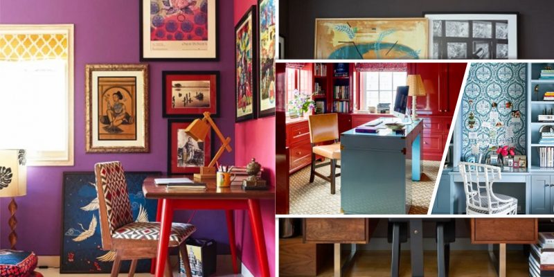 Going out of the box with home office design by using these colors2