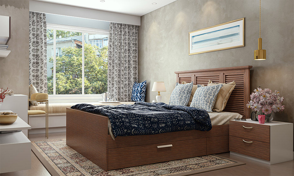 Indian-traditional-room-decor-with-block-printed-fabric