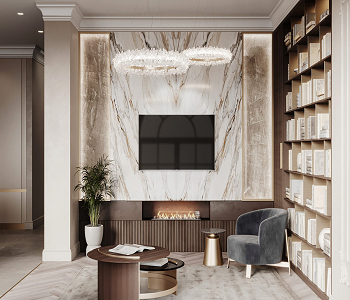 Living room 3 Striking Neoclassic Interior Style For Luxurious And Timeless Look Apartment