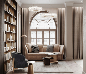 Living room 2 Striking Neoclassic Interior Style For Luxurious And Timeless Look Apartment