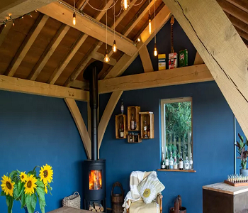 Pretty vaulted ceiling Spellbinding Lighting Ideas In Garden Room For Delightful Summer House