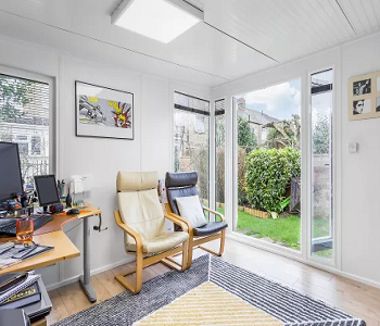 Remember the natural light Spellbinding Lighting Ideas In Garden Room For Delightful Summer House