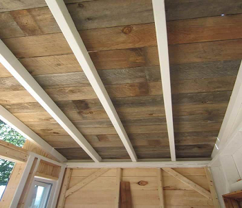 Wood plank idea Low-Cost Alternative Ceiling Ideas To Update Your Home 