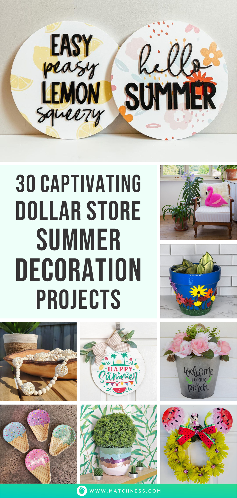 30 captivating dollar store summer decoration projects1
