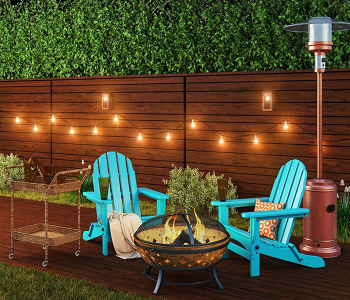Adorable wall with pretty string lights Miraculous Wall Decoration Ideas For Well-Designed Outdoor Presentation.