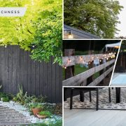Elevating fence lighting ideas for glowing border garden decoration2