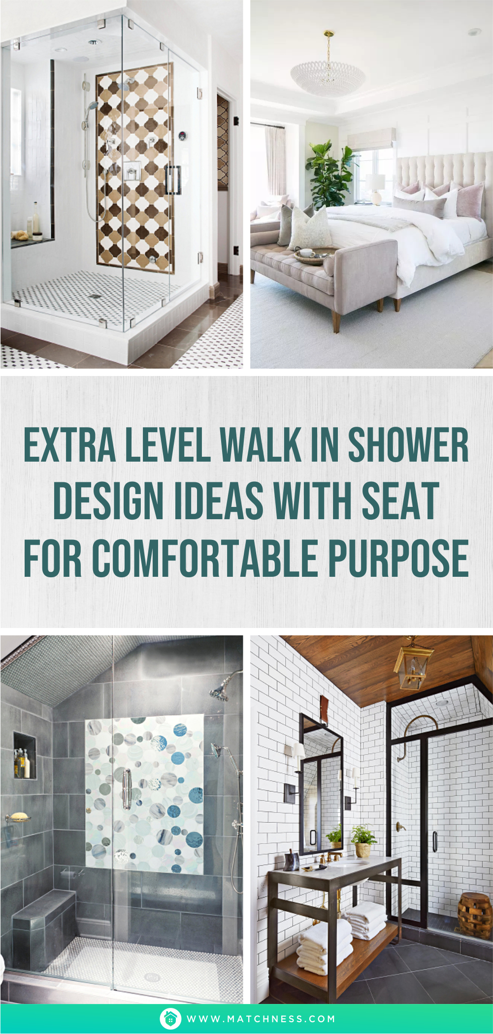 Extra level walk in shower design ideas with seat for comfortable purpose1