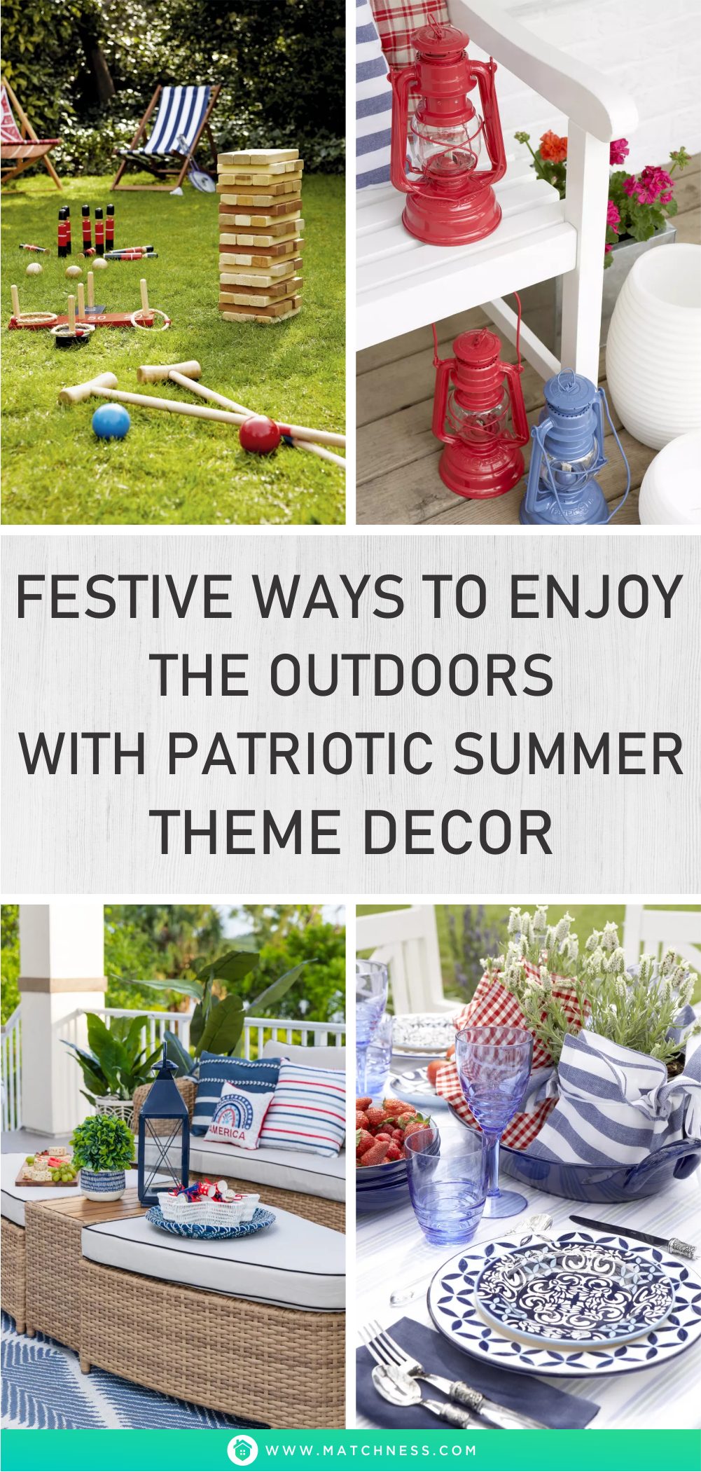 Festive ways to enjoy the outdoors with patriotic summer theme decor1