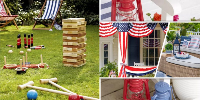 Festive ways to enjoy the outdoors with patriotic summer theme decor2