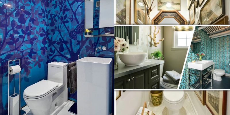 How to decorate your powder room walls2