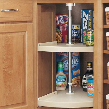 Incorporating lazy susan Unbelievable Ways To Organize A Small Kitchen With No Pantry