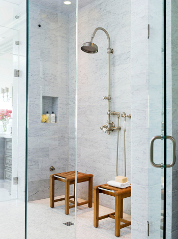 Portable walk-in shower Extra Level Walk In Shower Design Ideas With Seat For Comfortable Purpose
