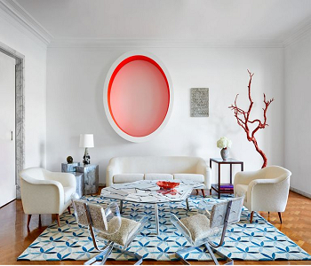 A bright rug for brighter look Stimulating Design Tips To Brighten Up A Dark Room Without Renovation