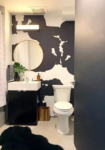 Black and white Luminous Half Bath Design Ideas For Pleasing The Guest At Any Moment