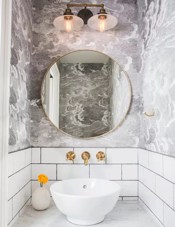 Clouds half bath Luminous Half Bath Design Ideas For Pleasing The Guest At Any Moment