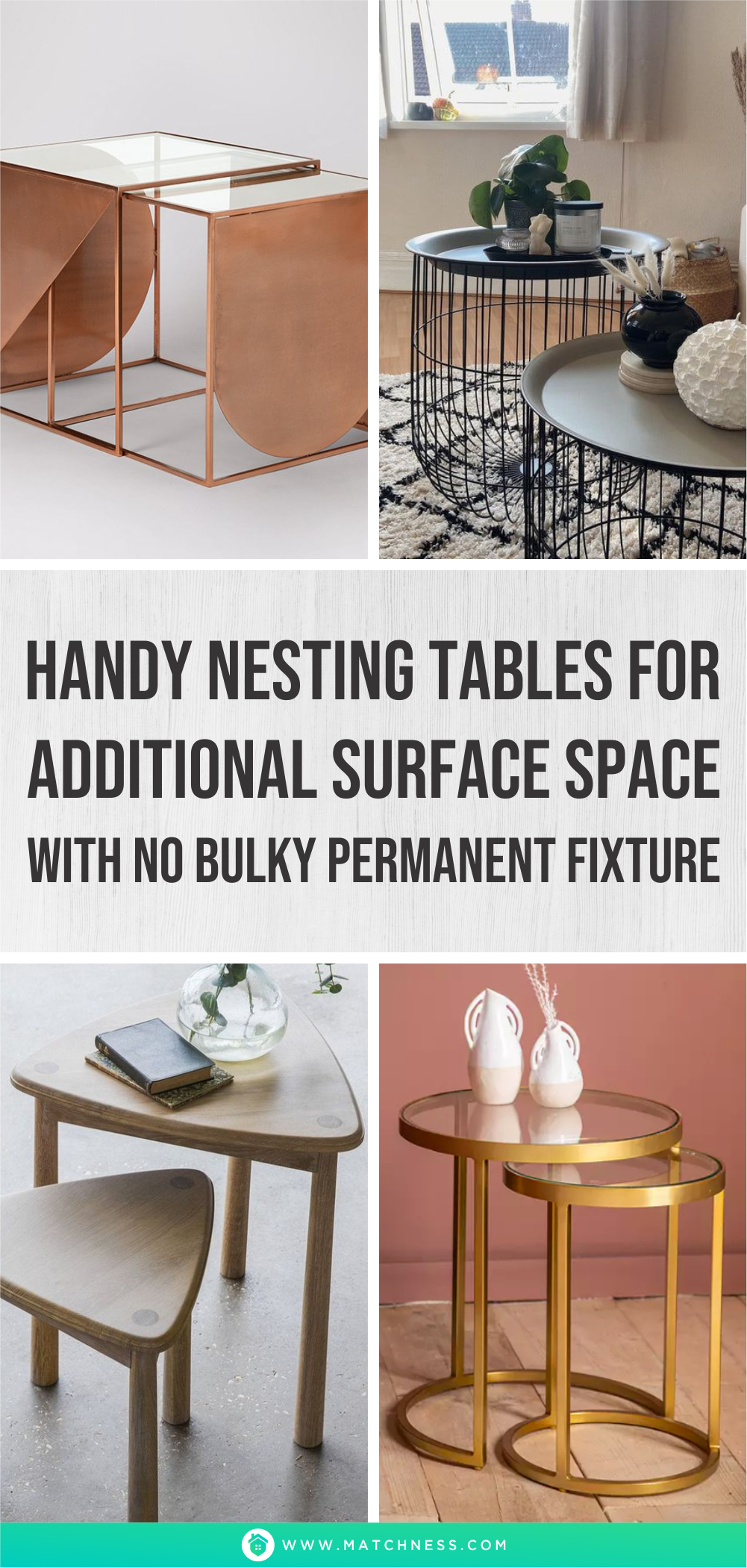 Handy nesting tables for additional surface space with no bulky permanent fixture1