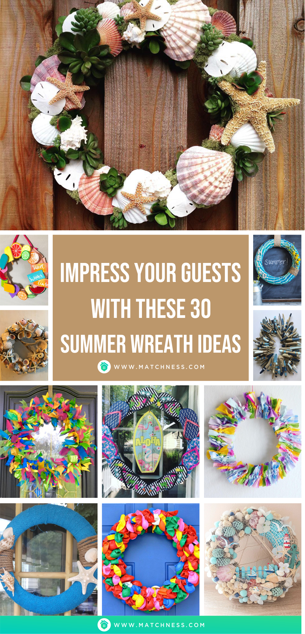Impress your guests with these 30 summer wreath ideas1