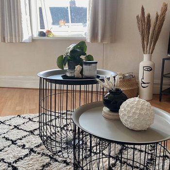 Metal side tables Handy Nest Of Tables For Additional Surface Space With No Bulky Permanent Fixture