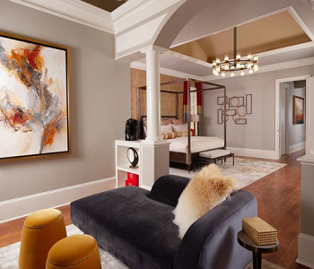 Seating area for peaceful unwind Foremost Ways To Create No Stress Bedroom Zone For Better Sleep Quality