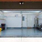 Interior of a clean garage in a house